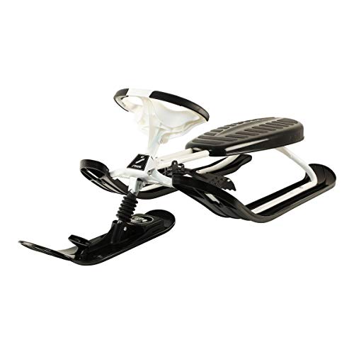 STIGA Snowracer Supreme GT Lenk Schlitten mit Curve Ski System, Stoßdämpfer und Bremse – Robuster Stahlrahmen, für Kinder ab 7 Jahren und Erwachsene, Maximalgewicht 90 kg, Weiß STIGA Snowracer Supreme GT Lenk Schlitten mit Curve Ski System, Stoßdämpfer und Bremse – Robuster Stahlrahmen, für Kinder ab 7 Jahren und Erwachsene, Maximalgewicht 90 kg, Weiß von STIGA