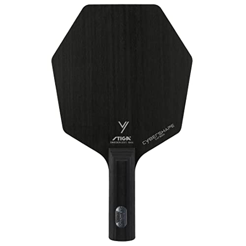 STIGA Cybershape Carbon Professionelles Tischtennisholz – Neuer Revolutionärer Profi Tischtennisschläger, Einzigartige Hexagonal-Form, Größere Schlagfläche - Classic Gerade von Stiga