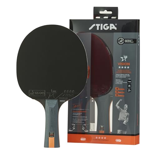 STIGA Vision 4 Sterne Tischtennisschläger - Professioneller Ping Pong Schläger mit ITTF-zertifizierten STAR 4 Belägen, 5-schichtigem Holz und Crystal Technology für Geschwindigkeit, Kontrolle und Spin STIGA Vision 4 Sterne Tischtennisschläger - Professioneller Ping Pong Schläger mit ITTF-zertifizierten STAR 4 Belägen, 5-schichtigem Holz und Crystal Technology für Geschwindigkeit, Kontrolle und Spin von STIGA