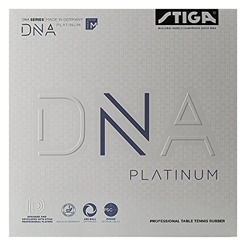 STIGA Unisex-Adult DNA Platinum M Tischtennisbelag, Schwarz, 2.1 von STIGA