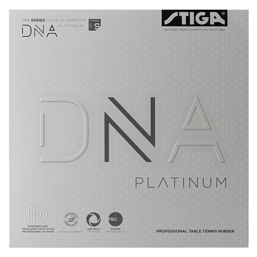 Stiga Unisex-Adult DNA Platinum S Tischtennisbelag, Schwarz, 2.3 von Stiga