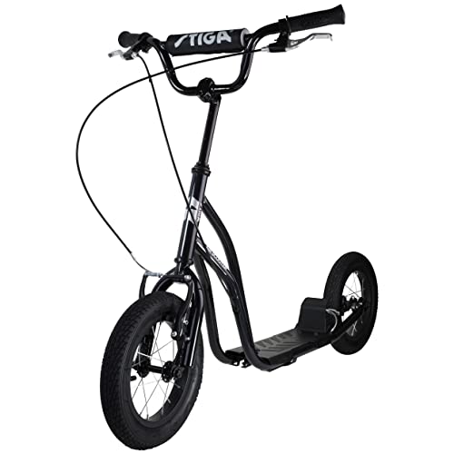 STIGA Unisex-Youth STR Air Kickscooter, Black, 12 " von Stiga