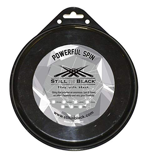 Still in Black Kraftvoller Spin Tennisseil, Silber, 1,23 mm von Still in Black