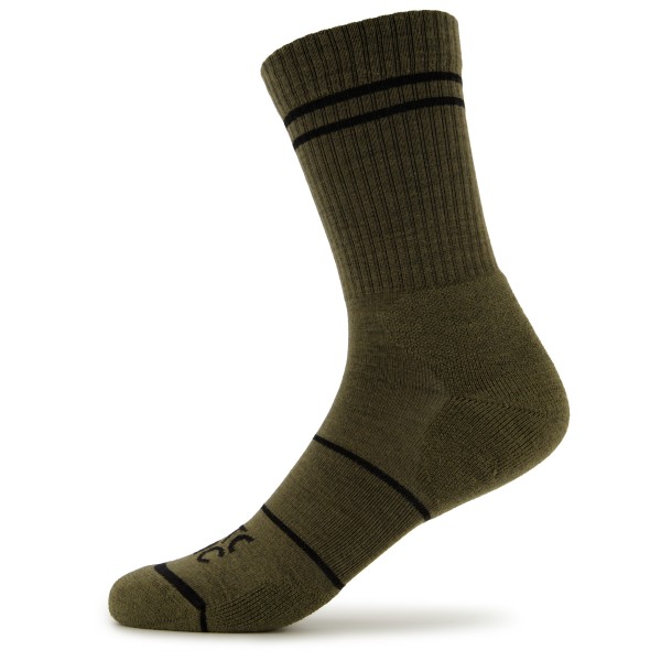 Stoic - Merino Crew Tech Rib Stripes Socks - Multifunktionssocken Gr 42-44 oliv von Stoic