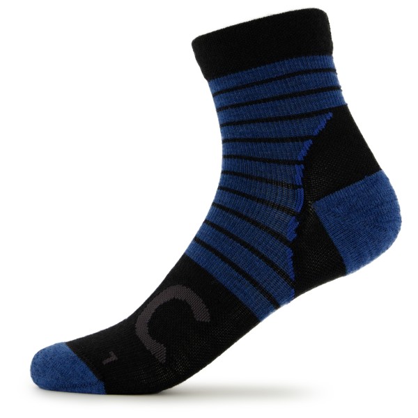 Stoic - Merino MTB Quarter Socks - Radsocken Gr 39-41 blau/schwarz von Stoic