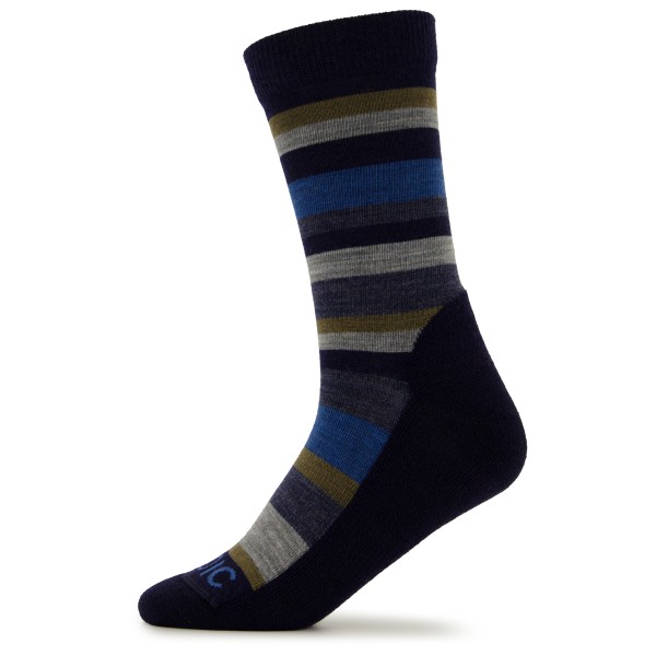 Stoic - Merino Trekking Crew Socks Stripes - Wandersocken Gr 39-41 schwarz von Stoic