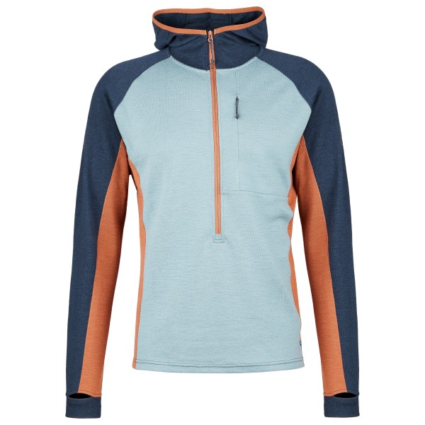 Stoic - Merino260 StadjanSt. 3/4 Zip w. Hood - Merinohoodie Gr S grau von Stoic