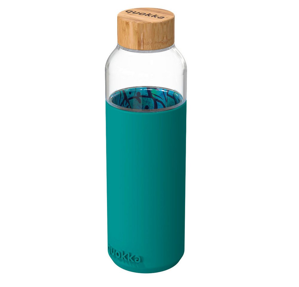 Stor Trinkflasche QUOKKA Flow Glasflasche Wasserflasche antirutsch Cover 660 ml, Bambus Deckel, antirutsch Cover Stor Trinkflasche QUOKKA Flow Glasflasche Wasserflasche antirutsch Cover 660 ml, Bambus Deckel, antirutsch Cover von Stor