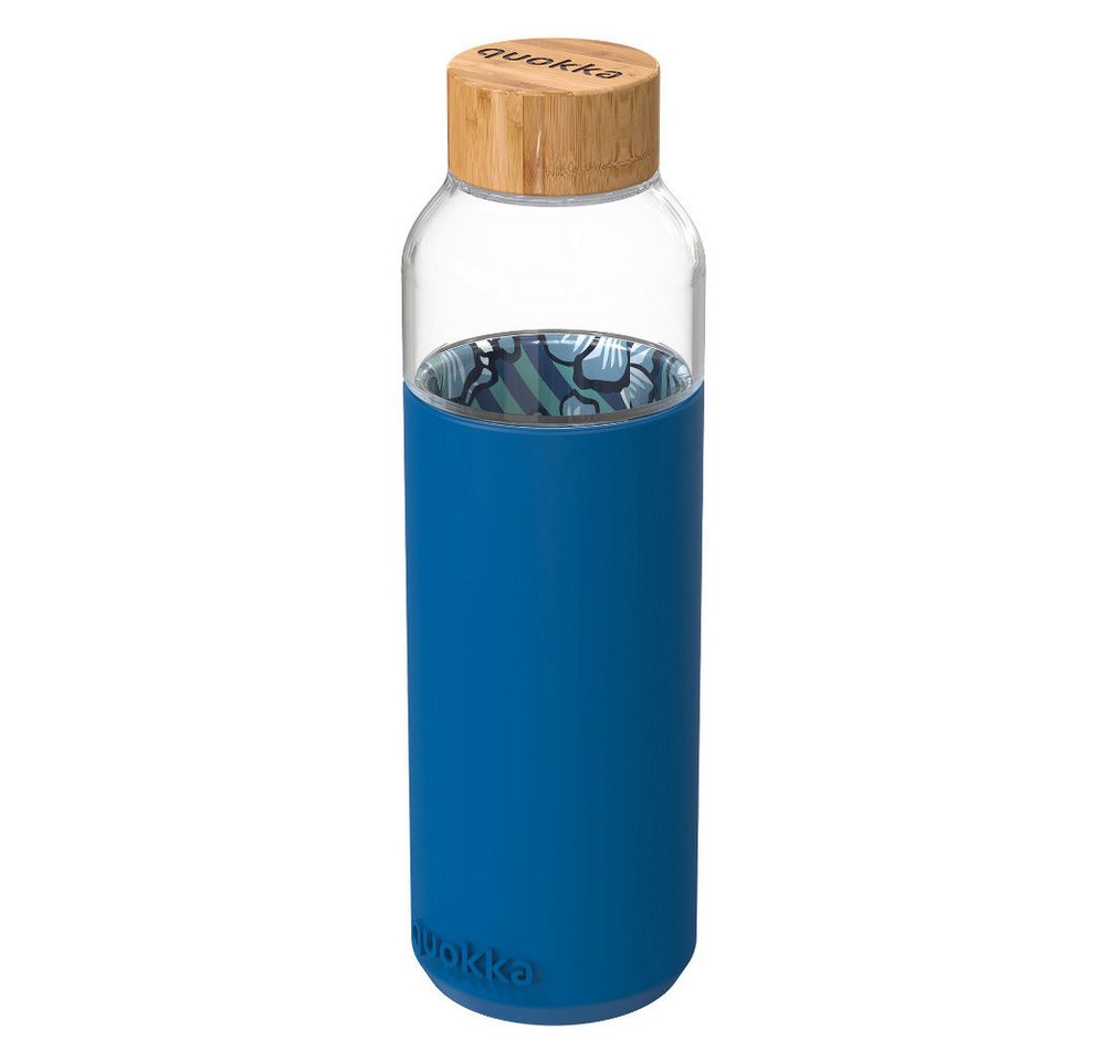 Stor Trinkflasche QUOKKA Flow Glasflasche Wasserflasche antirutsch Cover 660 ml, Bambus Deckel, antirutsch Cover Stor Trinkflasche QUOKKA Flow Glasflasche Wasserflasche antirutsch Cover 660 ml, Bambus Deckel, antirutsch Cover von Stor