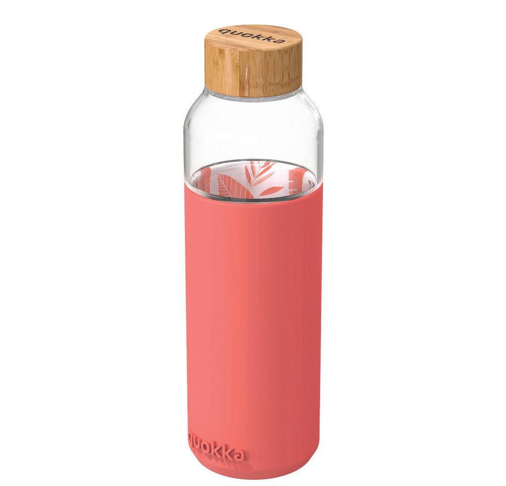 Stor Trinkflasche QUOKKA Flow Glasflasche Wasserflasche antirutsch Cover 660 ml, Bambus Deckel, antirutsch Cover Stor Trinkflasche QUOKKA Flow Glasflasche Wasserflasche antirutsch Cover 660 ml, Bambus Deckel, antirutsch Cover von Stor