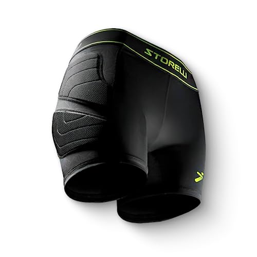 Storelli Damen BodyShield Impact Sliders 2, Hochschlagschutz, schweißableitende, UV-beständige Sportunterhose für Fußball und Hochleistungssport, Schwarz, Large Storelli Damen BodyShield Impact Sliders 2, Hochschlagschutz, schweißableitende, UV-beständige Sportunterhose für Fußball und Hochleistungssport, Schwarz, Large von Storelli