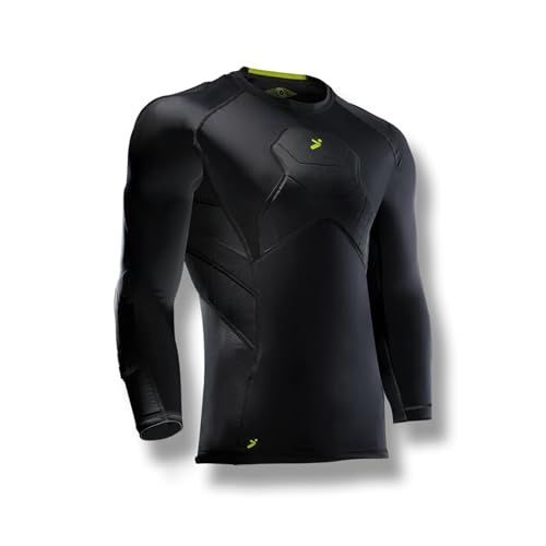 Storelli BodyShield Goalkeeper 3/4 Unterhemd, Kompressionsshirt, Sportzubehör, Torwarttrikot, Rasenschutz, leicht, UV-beständig, schweißableitend, Herren- und Jugendgrößen, Schwarz, Large Storelli BodyShield Goalkeeper 3/4 Unterhemd, Kompressionsshirt, Sportzubehör, Torwarttrikot, Rasenschutz, leicht, UV-beständig, schweißableitend, Herren- und Jugendgrößen, Schwarz, Large von Storelli