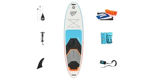 Storm Freeride Sup Stand Up Paddle Board 180 KM aufblasbar mit kompletes Zubehör - 320 x 81 x 15 cm – Surfbrett von Storm