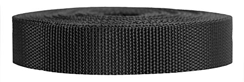 Strapworks Schweres Polypropylen-Gurtband – robuste Poly-Umreifung für Outdoor-Reparaturen, DIY-Ausrüstung, 2,5 cm x 22,7 m, Schwarz von Strapworks