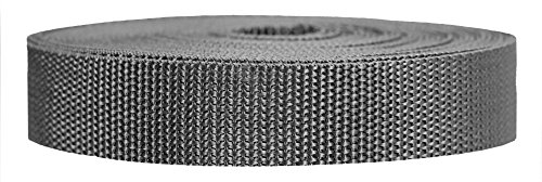 Strapworks Unisex-Erwachsene Heavyweight Polypropylene Webbing Strapazierfähige Poly-Umreifung für Outdoor-Heimwerker-Ausrüstung, 2,5 cm x 9,1 m, anthrazit, 1" x 10 Yard von Strapworks