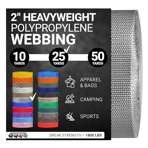 Strapworks Schweres Polypropylen-Gurtband – robuste Poly-Umreifung für Outdoor-Reparaturen, 5,1 cm x 22,7 m, Silbergrau Strapworks Schweres Polypropylen-Gurtband – robuste Poly-Umreifung für Outdoor-Reparaturen, 5,1 cm x 22,7 m, Silbergrau von Strapworks