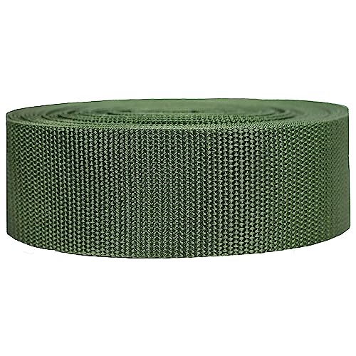 Strapworks Unisex-Erwachsene Polypropylene Webbing Poly-Umreifung für Outdoor-Heimwerker-Ausrüstung, 5,1 cm x 45,7 m, Braunoliv, 2" x 50 Yard von Strapworks