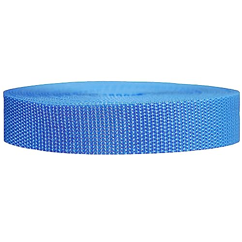 Strapworks Unisex-Erwachsene Polypropylene Webbing Strapazierfähige Poly-Umreifung für Outdoor-Heimwerker-Ausrüstung, 3,8 cm x 22,8 m, Powder Blue, 1.5" x 25 Yard von Strapworks