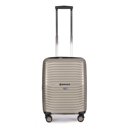 Stratic Bright+ Hartschalen-Koffer Trolley Handgepäck Koffer klein Reisekoffer, wasserabweisend, 4 Rollen, erweiterbar, TSA-Schloss (Größe S, Champagne) Stratic Bright+ Hartschalen-Koffer Trolley Handgepäck Koffer klein Reisekoffer, wasserabweisend, 4 Rollen, erweiterbar, TSA-Schloss (Größe S, Champagne) von Stratic