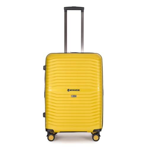 Stratic Bright+ Hartschalen-Koffer Trolley Koffer mittelgroß Reisekoffer, wasserabweisend, 4 Rollen, erweiterbar, TSA-Schloss (Größe M, Yellow Gold) Stratic Bright+ Hartschalen-Koffer Trolley Koffer mittelgroß Reisekoffer, wasserabweisend, 4 Rollen, erweiterbar, TSA-Schloss (Größe M, Yellow Gold) von Stratic