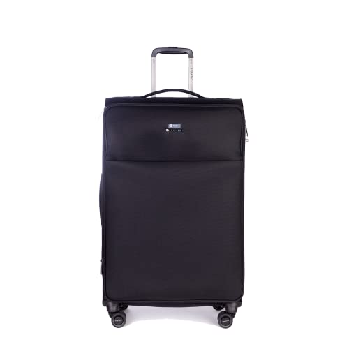 Stratic Light + Koffer Weichschale Reisekoffer Trolley Rollkoffer groß, TSA Kofferschloss, 4 Rollen, Erweiterbar, Größe L, Schwarz Stratic Light + Koffer Weichschale Reisekoffer Trolley Rollkoffer groß, TSA Kofferschloss, 4 Rollen, Erweiterbar, Größe L, Schwarz von Stratic