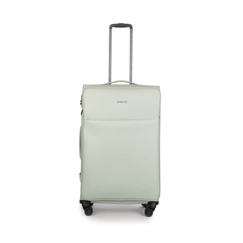 Stratic Light + Koffer Weichschale Reisekoffer Trolley Rollkoffer groß, TSA Kofferschloss, 4 Rollen, Erweiterbar, Größe L, Mint von Stratic