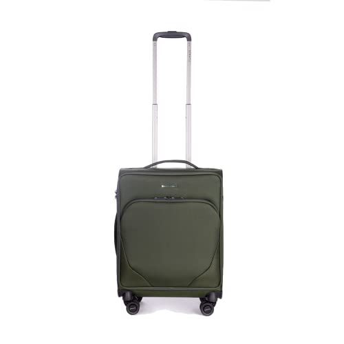 Stratic Mix Koffer Weichschale Reisekoffer Trolley Rollkoffer Handgepäck, TSA Kofferschloss, 4 Rollen, Erweiterbar, Größe S, Grün Stratic Mix Koffer Weichschale Reisekoffer Trolley Rollkoffer Handgepäck, TSA Kofferschloss, 4 Rollen, Erweiterbar, Größe S, Grün von Stratic