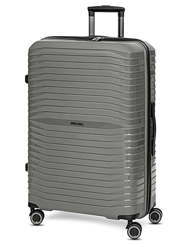 Stratic Shine Koffer groß | Trolley hergestellt aus Bruch- & Kratzfestem Polypropylen mit 4 Rollen, arretierbarer Griff, Kreuzpackgurt und TSA-Schloss | 50 cm x 29 cm x 76 cm - 90L von Stratic