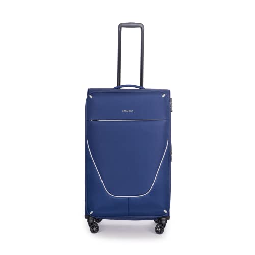 Stratic Strong Koffer Weichschale Reisekoffer Trolley Rollkoffer Handgepäck, TSA Kofferschloss, 4 Rollen, Erweiterbar, Größe L, Navy Stratic Strong Koffer Weichschale Reisekoffer Trolley Rollkoffer Handgepäck, TSA Kofferschloss, 4 Rollen, Erweiterbar, Größe L, Navy von Stratic