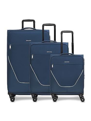 Stratic taska Koffer Set | Trolley Weichgepäck - Handgepäck Koffer mit 4 Rollen Einer Dehnfalte, Kreuzpackgurt, arretierbarer Griff und Zahlenschloss | 38-41L / 69-74L / 108-118L von Stratic