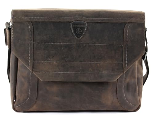 Strellson Leder Messenger LHF Hunter Darkbrown von Strellson