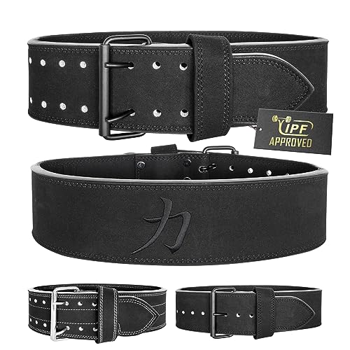 Strength Shop 13mm IPF Prong Belt Gewichthebergürtel mit Doppelschnallle aus Stahl, Gr. XXL (Schwarz), Robuster & langlebiger Lifting Belt stabilisiert & schützt Rumpf u. Wirbelsäule im Training von Strength Shop