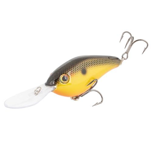 Strike King (HC6XDE-497) 6XD Elite Angelköder, Deep Diving Crankbait, 28,3 g, einzigartige Gebogene Schnabel, taucht bis 5,7 m, Rasselkammern, Größe 1 Mustad Triple Grip Haken, Narrengold von Strike King