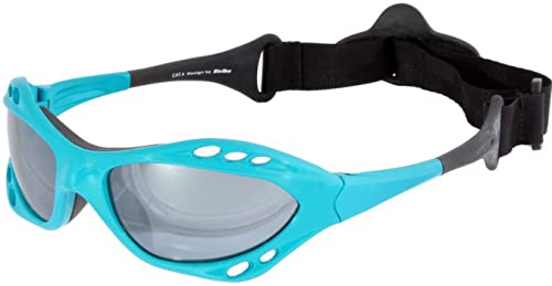 Strike EYEWEAR Kitebrille Sportbrille Wassersport Brille Wakeboard Kitesurfen Windsurfen 078 mit Kopfband türkis von Strike