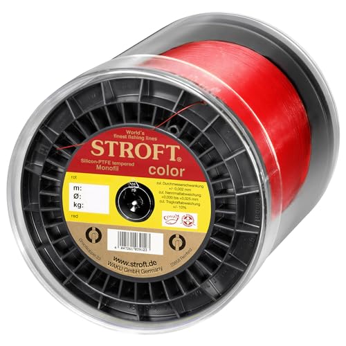 STROFT Color Monofile Angelschnur Rot 0,13mm 1,8kg 5000m von Stroft