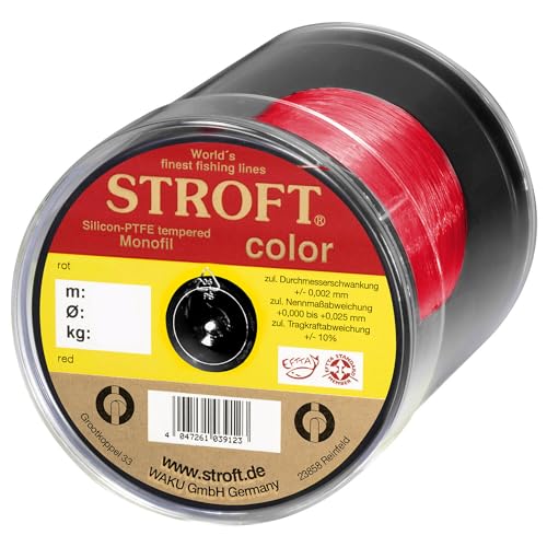 STROFT Color Monofile Angelschnur Rot 0,25mm 5,7kg 500m von Stroft