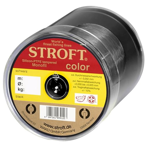 STROFT Color Monofile Angelschnur Schwarz Schwarz 500m von Stroft