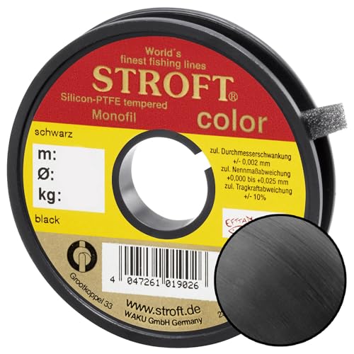 STROFT Color Monofile Angelschnur Schwarz Schwarz 50m von Stroft