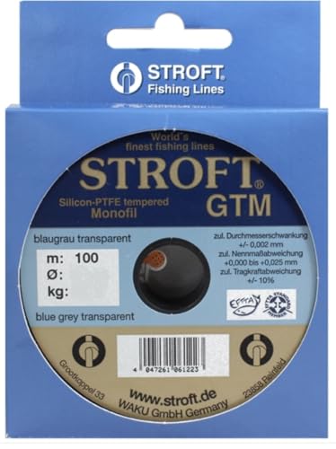 STROFT GTM Monofile Angelschnur, hochwertig, 100 m x 0,20 mm STROFT GTM Monofile Angelschnur, hochwertig, 100 m x 0,20 mm von Stroft
