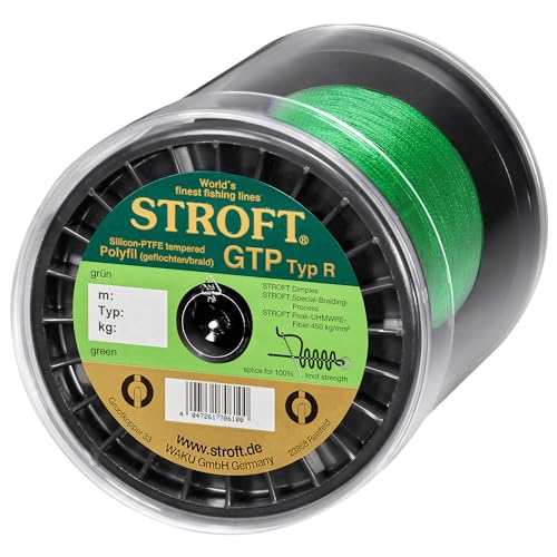 STROFT GTP Typ R Geflochtene Angelschnur 2000m grün R10-0,450mm-36kg von Stroft