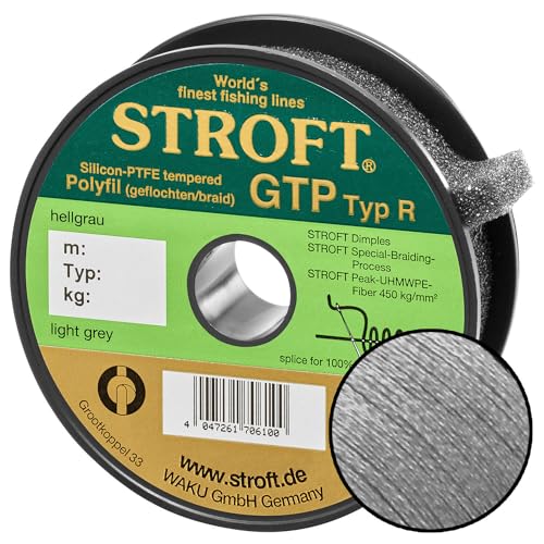 STROFT GTP Typ R Geflochtene Angelschnur 200m hellgrau R5-0,250mm-11kg von Stroft