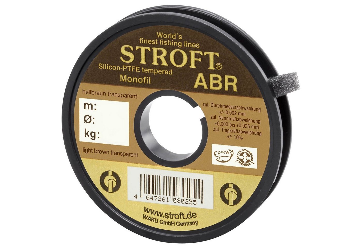 Stroft Angelschnur Schnur STROFT ABR Monofile 25m, 25 m Länge, 0.15 mm Fadendurchmesser, (1-St), 2.6kg Tragkraft von Stroft