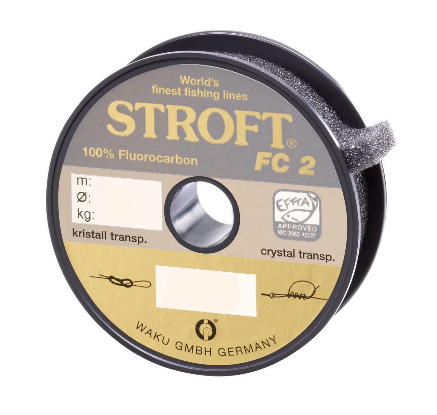 Stroft Angelschnur Schnur STROFT FC2 Fluorocarbon 100m, 100 m Länge, 0.60 mm Fadendurchmesser, (1-St), 22.0kg Tragkraft von Stroft