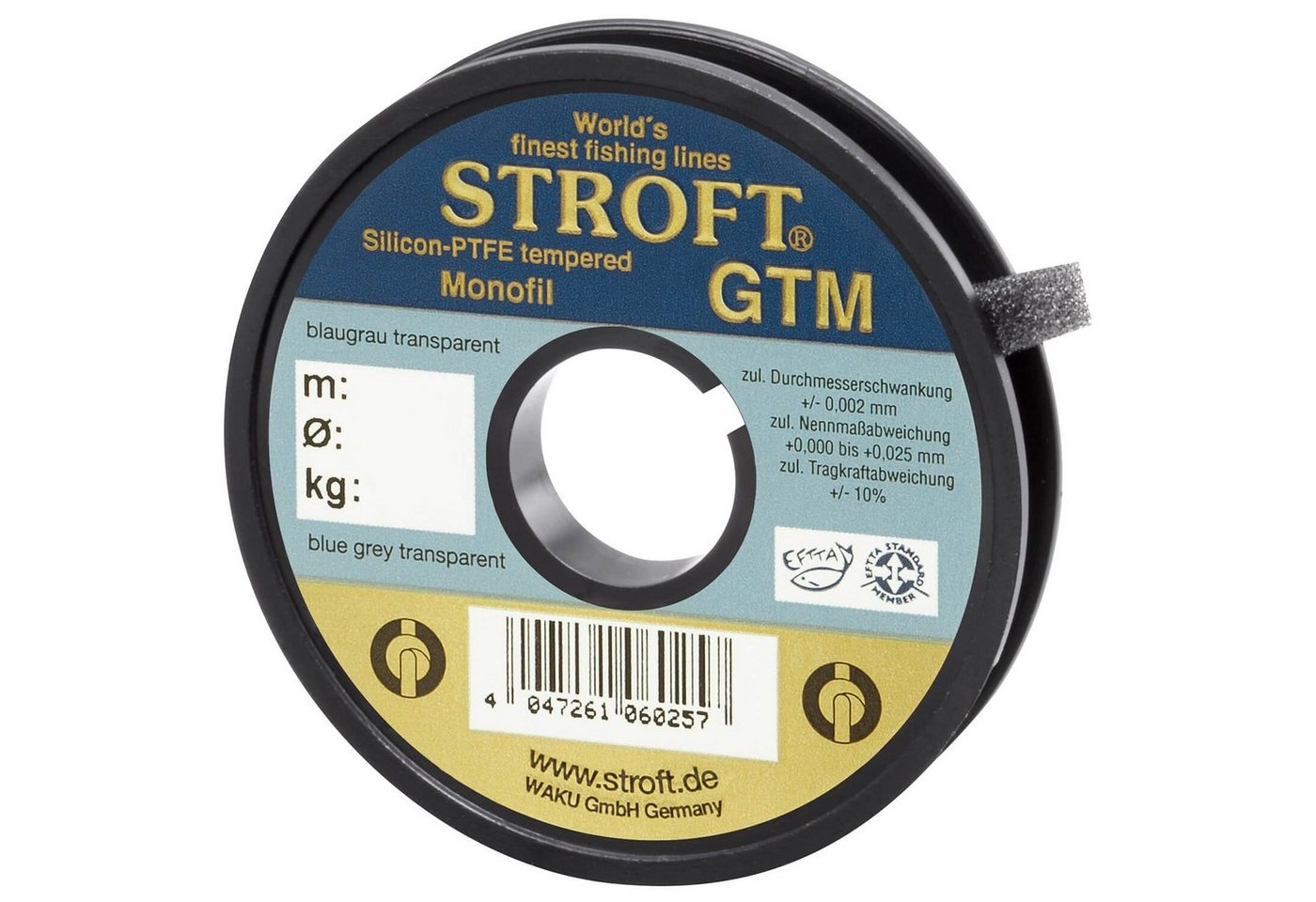 Stroft Angelschnur Schnur STROFT GTM Monofile 25m, 25 m Länge, 0.08 mm Fadendurchmesser, (1-St), 1.0kg Tragkraft von Stroft