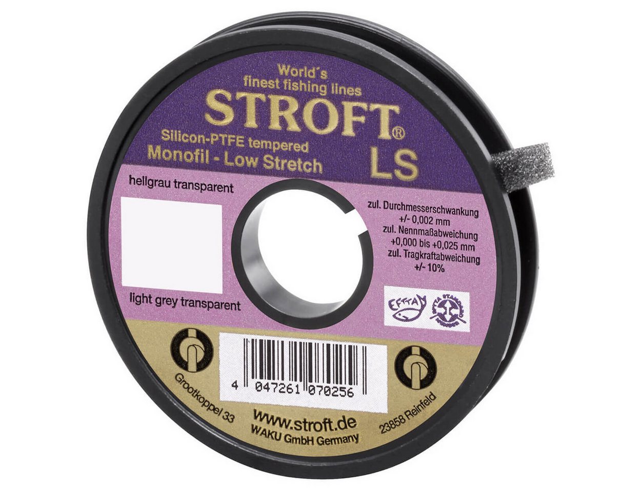 Stroft Angelschnur Schnur STROFT LS Monofile 25m, 25 m Länge, 0.14 mm Fadendurchmesser, (1-St), 2.3kg Tragkraft von Stroft