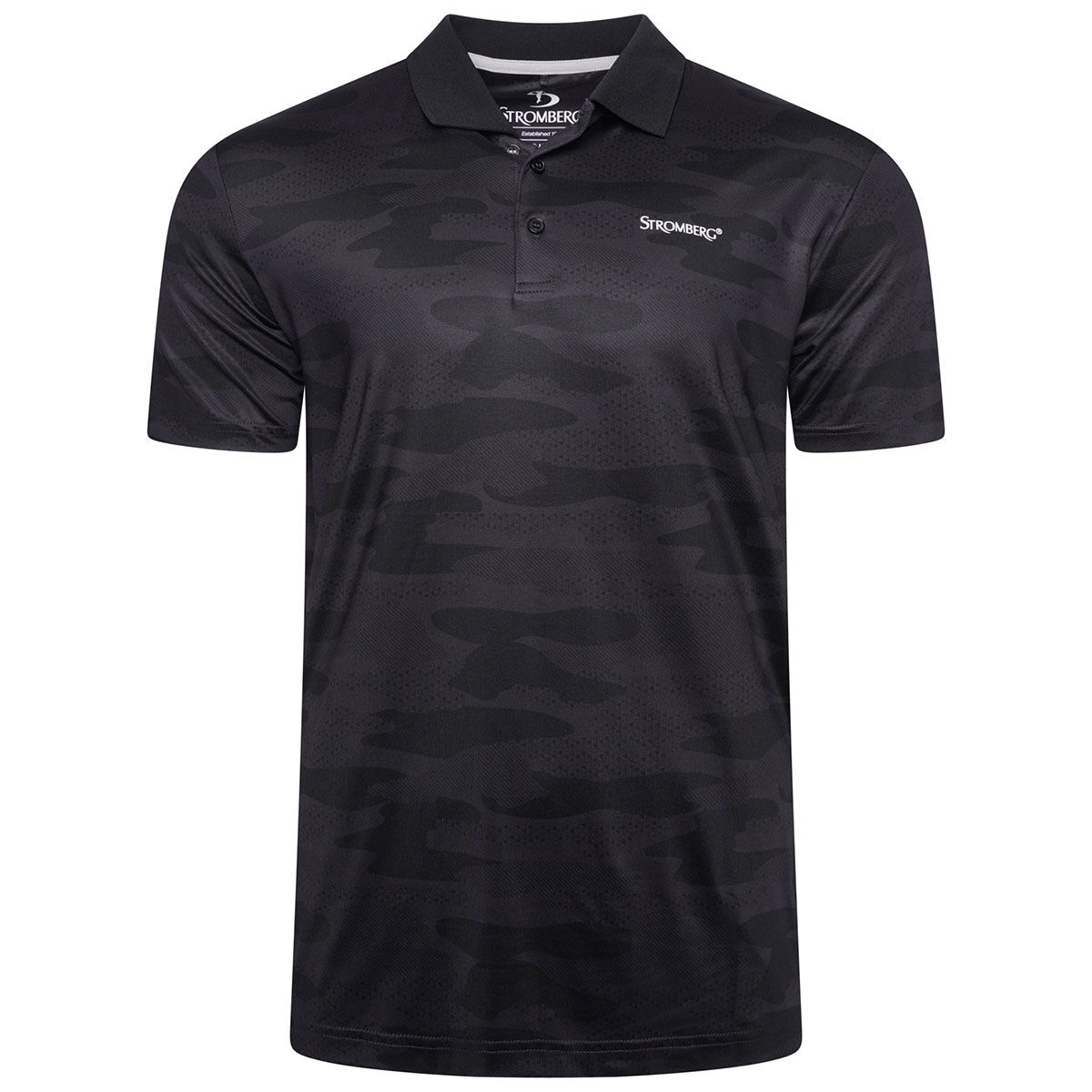 Stromberg Men's Bunker Camo Golf Polo Shirt, Mens, Black, Large | American Golf von Stromberg