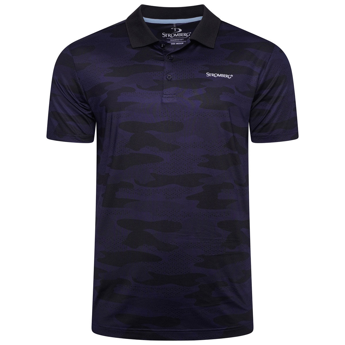 Stromberg Men's Bunker Camo Golf Polo Shirt, Print Navy Blue, Size: Small | American Golf von Stromberg