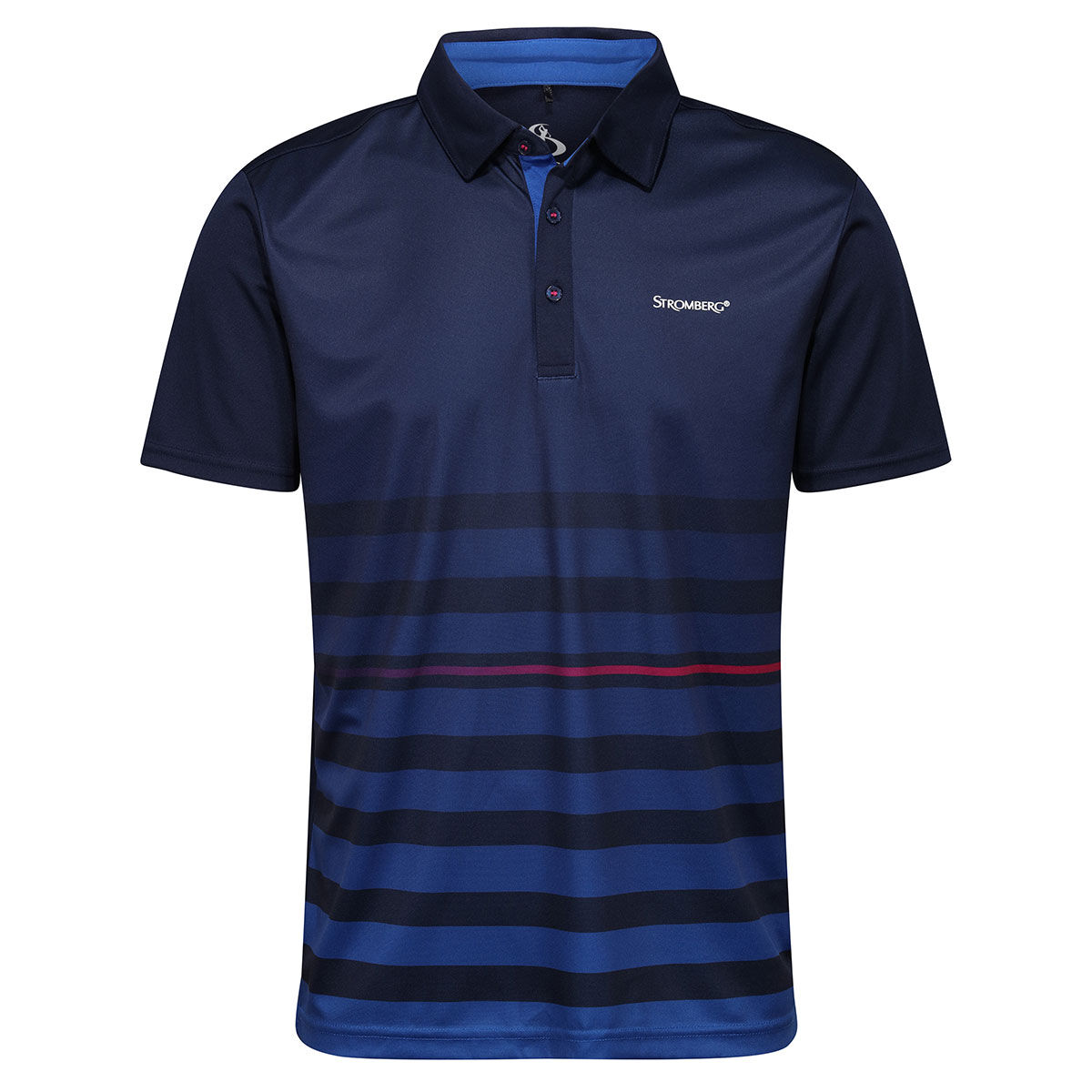 Stromberg Men's Erebus Stripe Stretch Golf Polo Shirt, Mens, Peacoat/true blue, Small | American Golf von Stromberg