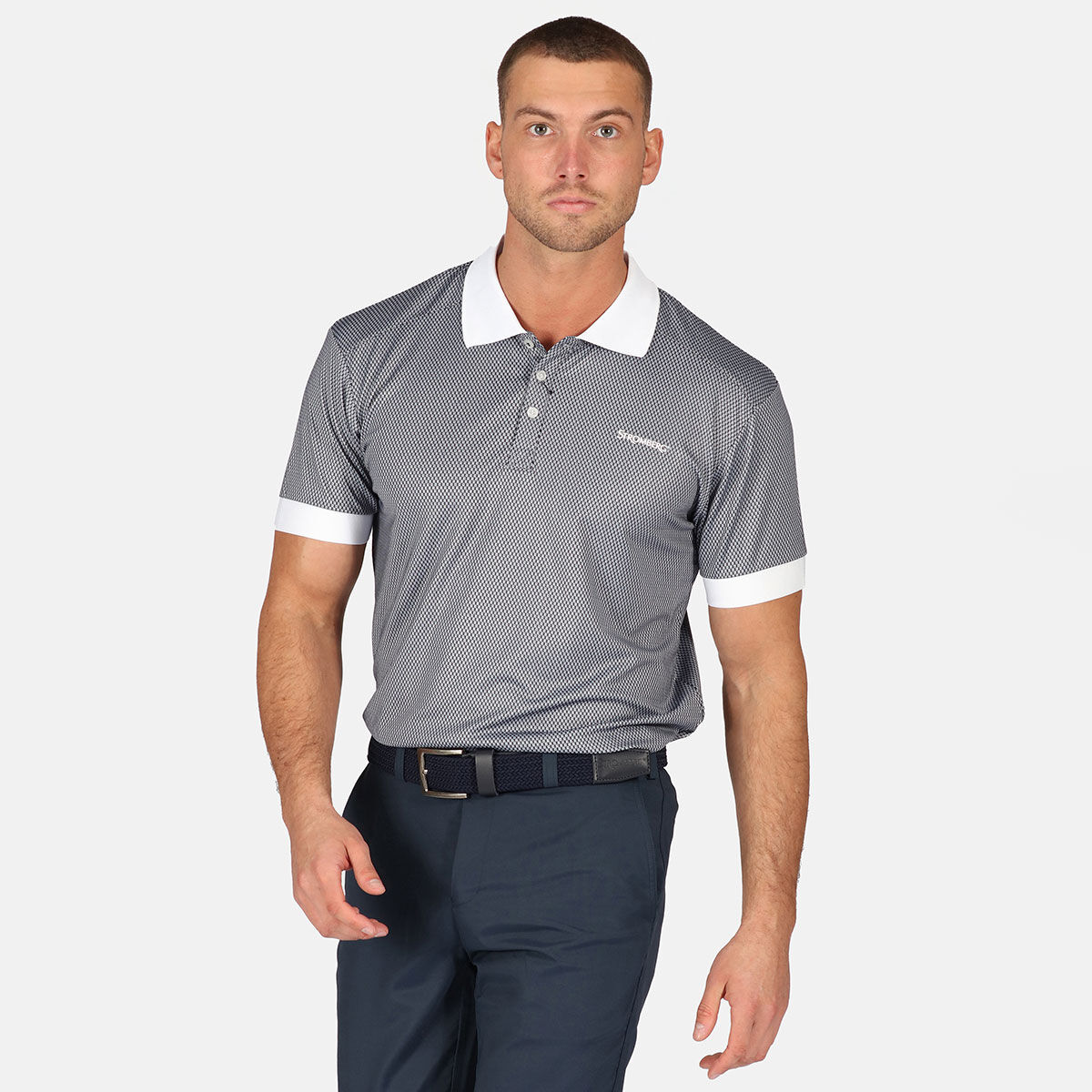 Stromberg Men's Flush Honey Golf Polo Shirt, Mens, White/navy, Xxxxxl | American Golf von Stromberg