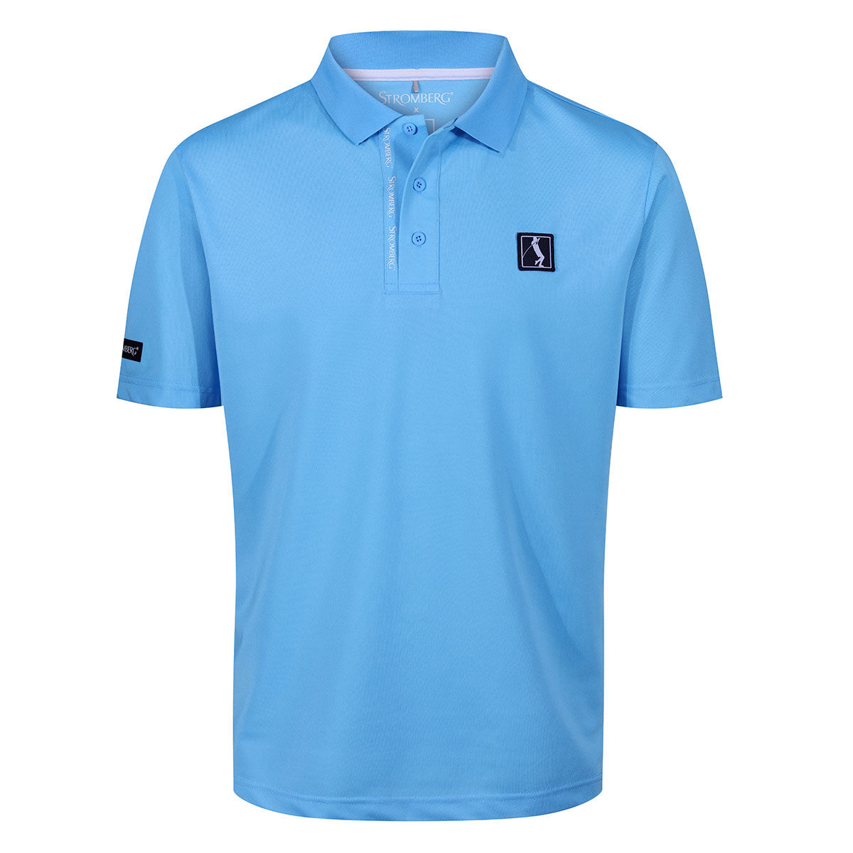 Stromberg Men's Lee Sharpe Placket Golf Polo Shirt, Mens, Blue, Medium | American Golf von Stromberg